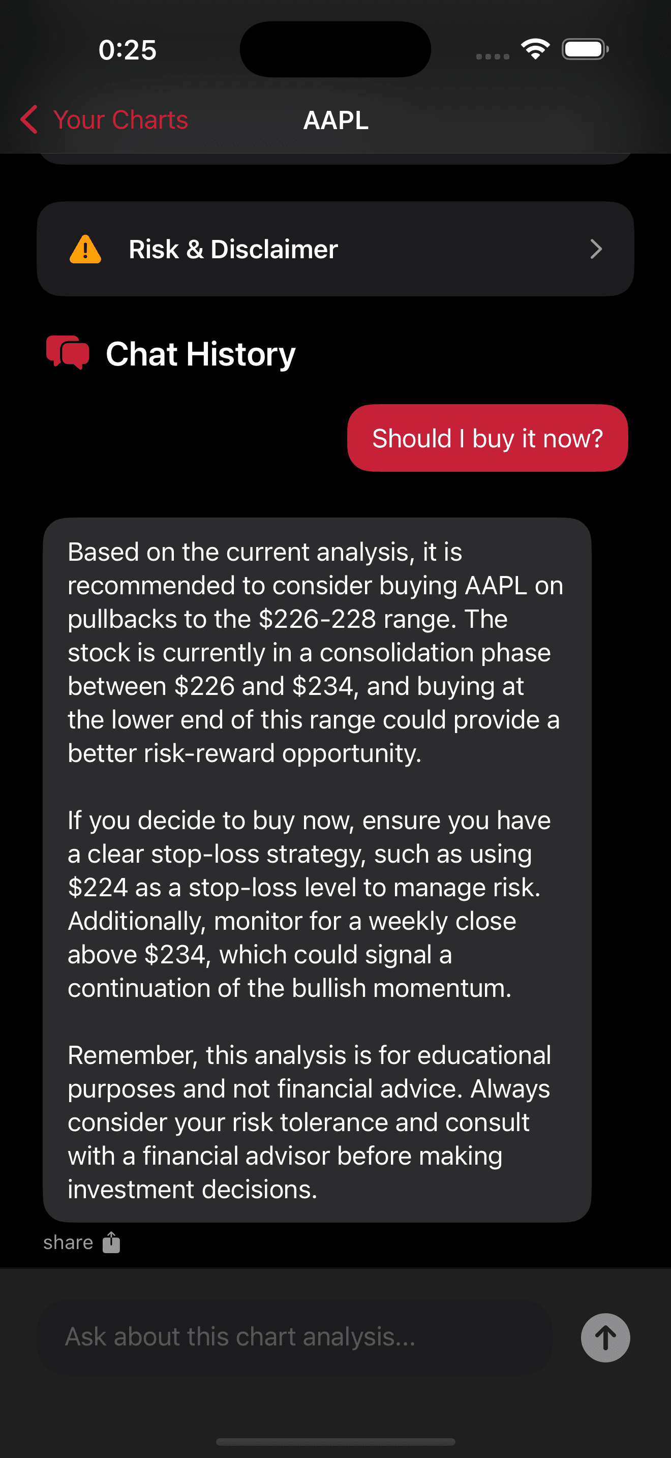 Screenshot: Recommendations